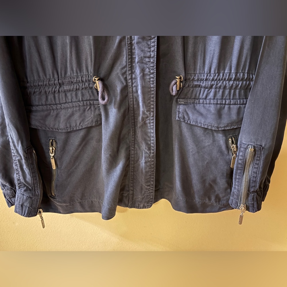 Max Jeans Dark Blue lightweight Utility Jacket size medium - Picture 4 of 15